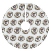 Boxer Weihnachtsmann Polyester Weihnachtsbaumdecke (Vorderseite)