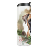 Boxer Weihnachtsmann Thermosbecher (Nach links gedreht)