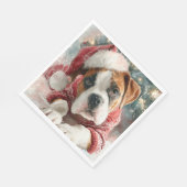 Boxer-Weihnachtspapier-Tischdecke Serviette (Ecke)