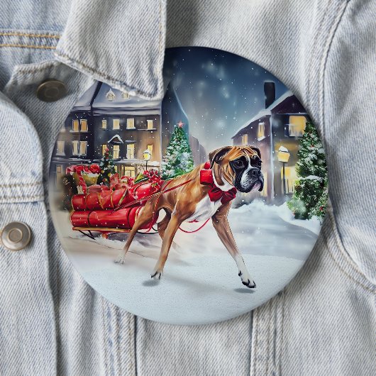Boxer Weihnachtssaison Button (Beispiel)