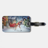 Boxer Weihnachtssaison Gepäckanhänger (Rückseite horizontal)