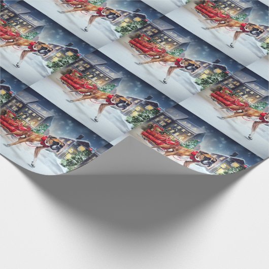 Boxer Weihnachtssaison Geschenkpapier (Ecke)