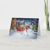 Boxer Weihnachtssaison Karte (Vorderseite)