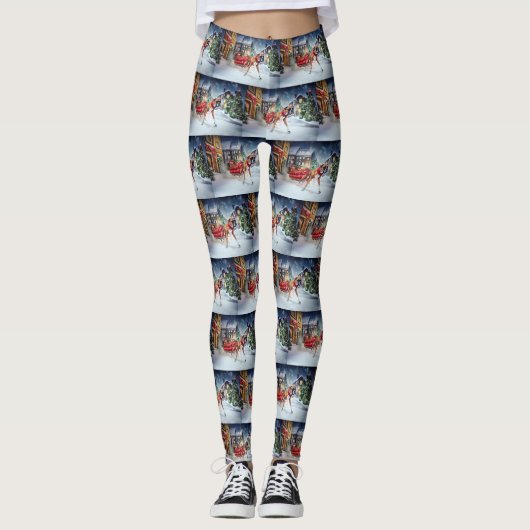 Boxer Weihnachtssaison Leggings (Vorderseite)