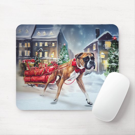 Boxer Weihnachtssaison Mousepad (Mit Mouse)