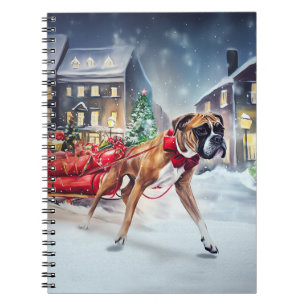 Boxer Weihnachtssaison Notizblock