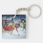 Boxer Weihnachtssaison Schlüsselanhänger (Rückseite)