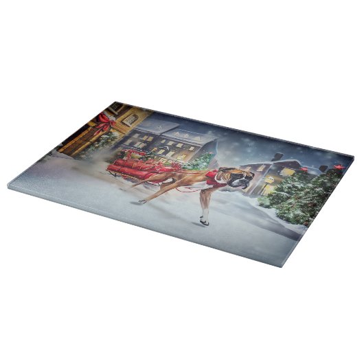 Boxer Weihnachtssaison Schneidebrett (Ecke)