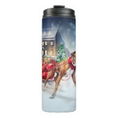 Boxer Weihnachtssaison Thermosbecher (Vorderseite)