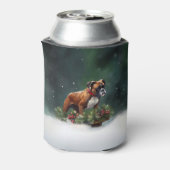 Boxer Weihnachtsschnee Winter Dosenkühler (Kanne Rückseite)
