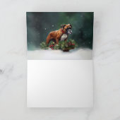 Boxer Weihnachtsschnee Winter Karte (Innenseite)