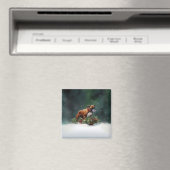 Boxer Weihnachtsschnee Winter Magnet (In Situ (Geschirrspüler))