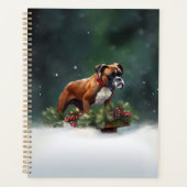 Boxer Weihnachtsschnee Winter Planer (Vorderseite)