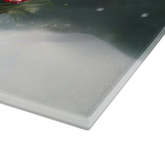Boxer Weihnachtsschnee Winter Schneidebrett (Ecke)