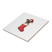 Boxer-Weihnachtsstrumpf Fliese (Seite)