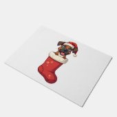 Boxer-Weihnachtsstrumpf Fußmatte (Schrägansicht)