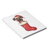 Boxer-Weihnachtsstrumpf Notizblock (angewinkelt)
