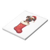 Boxer-Weihnachtsstrumpf Notizblock (Rotiert)