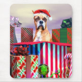 Boxer Weihnachtsüberraschung Mousepad (Vorne)
