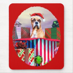 Boxer Weihnachtsüberraschung Mousepad