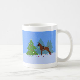 Boxer Weihnachtswald Kaffeetasse