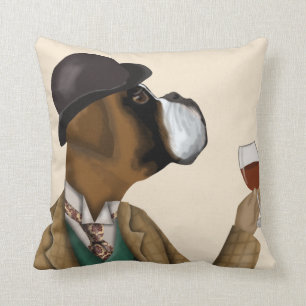 Boxer Weinsnob Kissen