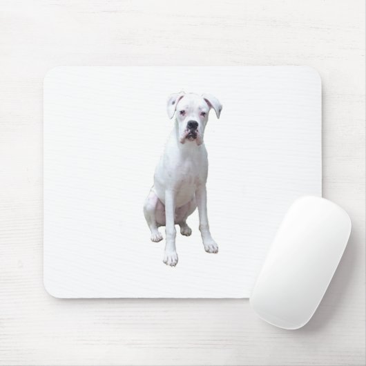 BOXER - Weißes Pup.pnng Mousepad (Mit Mouse)