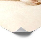 Boxer Welpe auf Elfenbeincreme Hintergrund. Poster (Ecke)