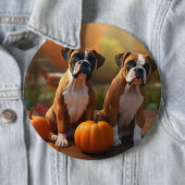 Boxer Welpe Autumn Delight Pumpkin Button (Beispiel)