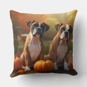 Boxer Welpe Autumn Delight Pumpkin Kissen