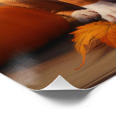 Boxer Welpe Autumn Delight Pumpkin Poster (Ecke)