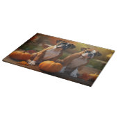 Boxer Welpe Autumn Delight Pumpkin Schneidebrett (Ecke)