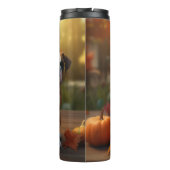 Boxer Welpe Autumn Delight Pumpkin Thermosbecher (Rückseite)