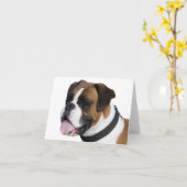 Boxer Welpe Doppy Blank Notecard Karte (Gelbe Blume)
