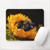 Boxer Welpe in Sunflower Mousepad (Mit Mouse)