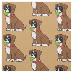 Boxer-Welpe mit Tennisball Stoff