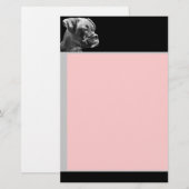 Boxer Welpe stationär Briefpapier (Vorne/Hinten)