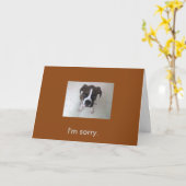 Boxer Welpe tut mir leid Karte. Karte (Gelbe Blume)