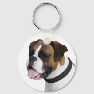 Boxer-Welpen-Hunde-Liebe-Schlüsselanhänger Schlüsselanhänger