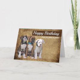 Boxer Welpen-Hundekarten - Personalisierte Geburts Dankeskarte