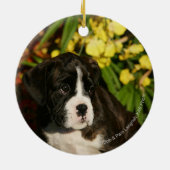 Boxer-Welpen Keramik Ornament (Hinten)