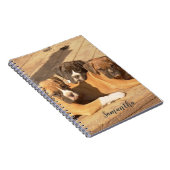 Boxer Welpen Spiralnotebook Notizblock (Rechte Seite)
