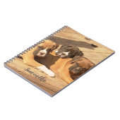 Boxer Welpen Spiralnotebook Notizblock (Linke Seite)