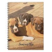 Boxer Welpen Spiralnotebook Notizblock (Vorderseite)