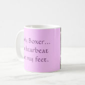 Boxer-Welpen-Tasse im Garten Kaffeetasse (Vorderseite Links)