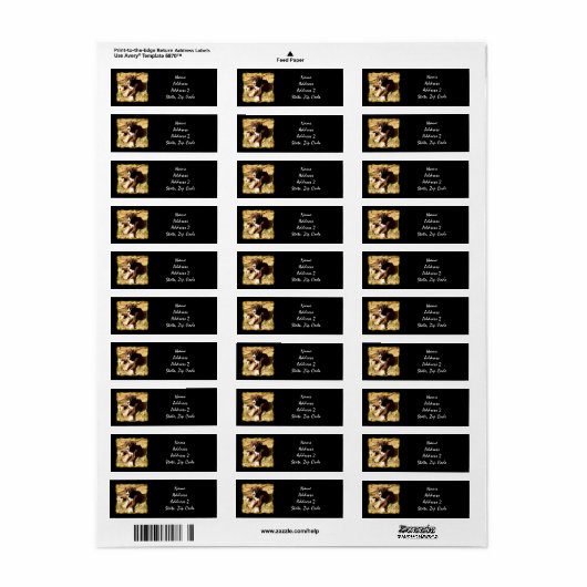 Boxer-Welpen-Versandetiketten (Vorne)