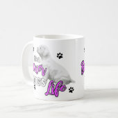 Boxer-Welpen - weißer Boxer-Hund Kaffeetasse (Vorderseite Links)