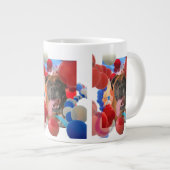 Boxer Welpenhund "BOOM TIME IN BOXERVILLE" Jumbo-Tasse (Vorderseite Rechts)