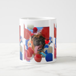 Boxer Welpenhund "BOOM TIME IN BOXERVILLE" Jumbo-Tasse