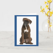 Boxer Welpenhund - leere Notizkarte Karte (Gelbe Blume)